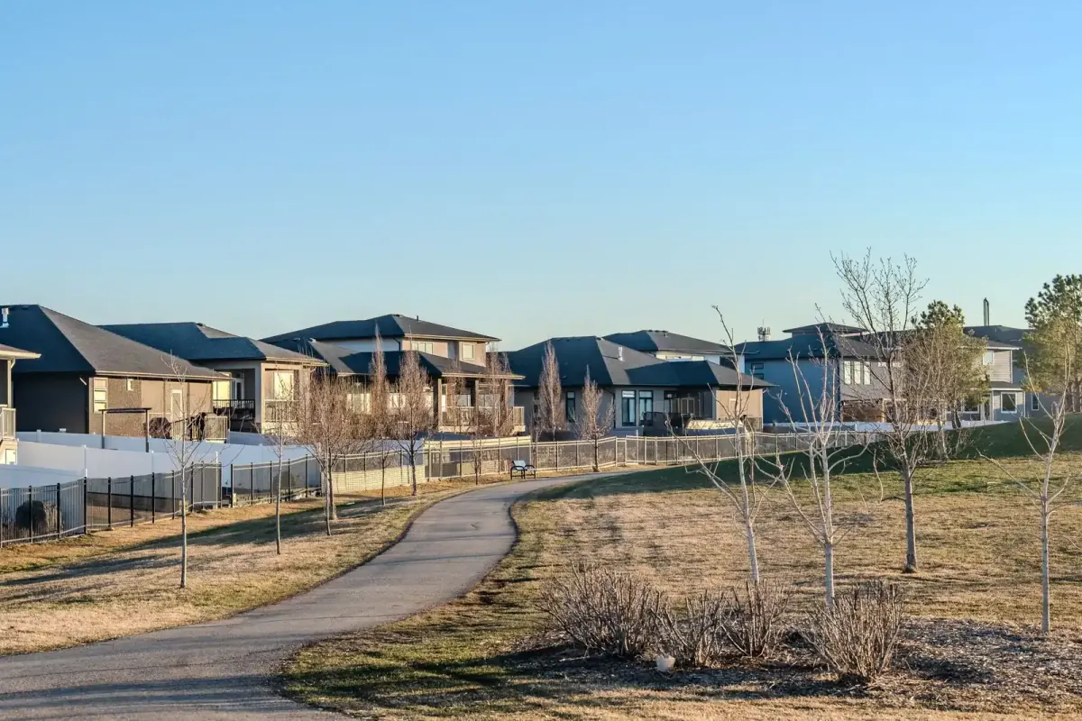 Suburban house exterior on a residential lot