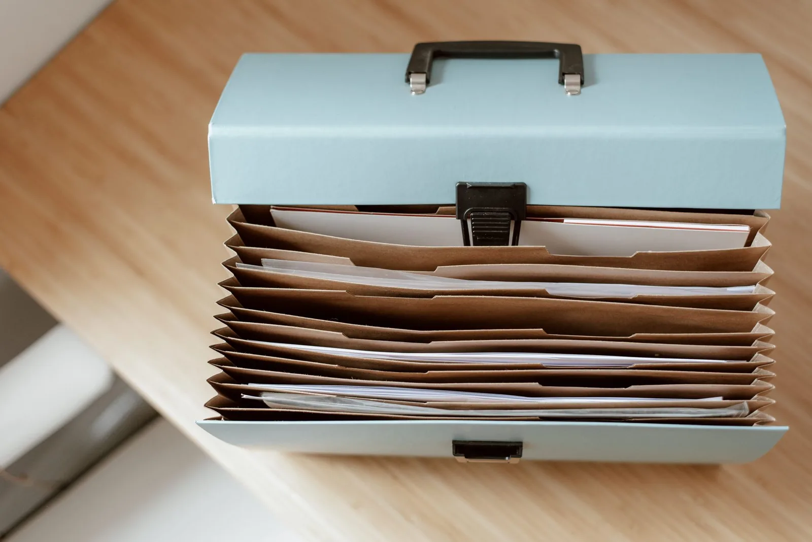 Documents on a desk