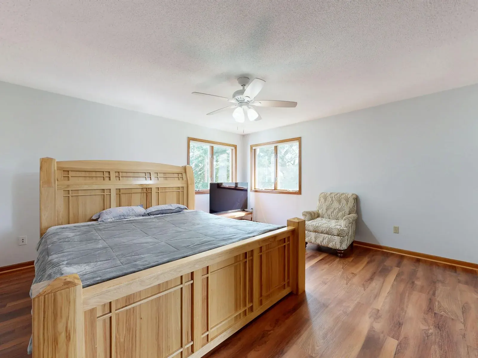 Ceiling fan in a finished room