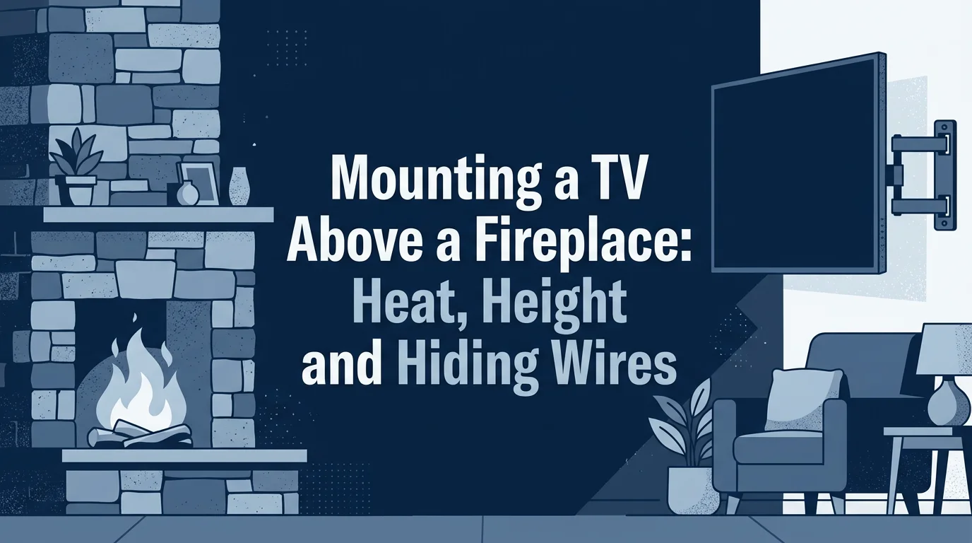 TV mounting above a fireplace